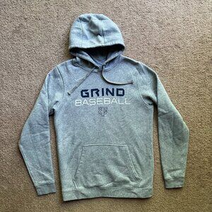 Nike Sweatshirt Mens Small Hoodie Pullover Grind Baseball Grey